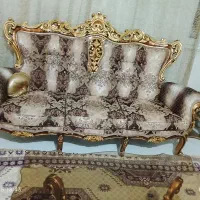 مبلمان استیل سلطنتی و آینه کنسول|مبلمان خانگی و میز عسلی|چهارباغ, |دیوار