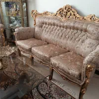 مبلمان استیل 9 نفره با دو عسلی و یک جلو مبلی|مبلمان خانگی و میز عسلی|تهران, نازی‌آباد|دیوار