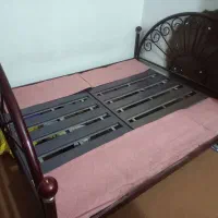 تخت خواب دو نفره فلزی|تخت و سرویس خواب|مبارکه, |دیوار