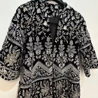 مانتو مجلسی مخمل پولک دوزی سوزن دوزی