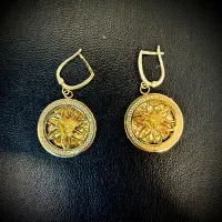 «طلای نگین» گوشواره ورساچه طلا بدون اجرت و مالیات
