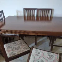 میز صندلی نهار خوری چوبی شش نفره  ۷ میلیون تومان