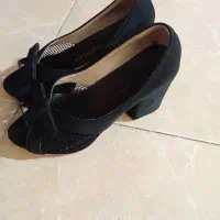 کفش مجلسی رویه مخمل پاپیونی جلوباز