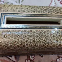 جعبه دستمال کاغذی خاتم کاری