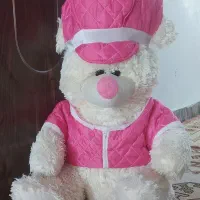 عروسک خرسی سفید نو