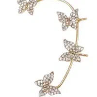 گوشواره رنگ نقره ای فول نگین