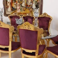 مبلمان استیل ۹ نفره به همراه میزناهارخوری و بوفه|مبلمان خانگی و میز عسلی|تهران, امیرآباد|دیوار