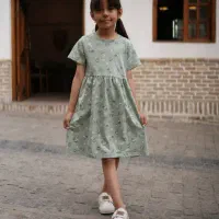 پیراهن دخترانه نخ پنبه درجه یک