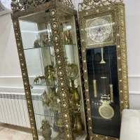 ست بوفه و ساعت ایستاده تمام برنز