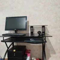 میز کامپیوتر|میز تحریر و کامپیوتر|صحنه, |دیوار