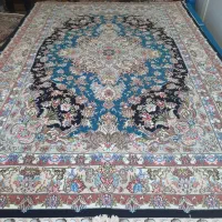 جفت فرش ۹متری دستباف طرح تبریز سالاری گل ابریشم|فرش|تهران, گلستان (شهرک راه آهن)|دیوار