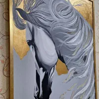 تابلو اسب یال آینه