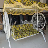 تاب فلزی لوکس تاب حیاطی 3 نفره و 4 نفره تخت خوابشو|صندلی و نیمکت|خمینیشهر, |دیوار