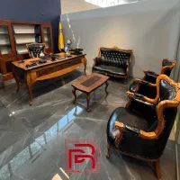 ستnaco،صندلی چرم، مبلمان چستر، کتابخانه، میزمدیریت