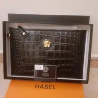 کیف دستی ورساچه چرم طبیعی گاوی طرح کروکدیل|کیف، کفش، کمربند|تهران, شهرک آپادانا|دیوار