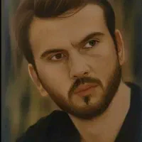 طراحی چهره سیاه قلم و رنگ روغن