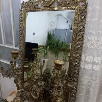 آینه شمعدان برنز|آینه|نظرآباد, رسالت|دیوار