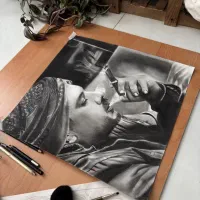 سفارش نقاشی سیاه قلم هدیه ای به یاد ماندنی|تابلو، نقاشی، عکس|شاهینشهر, فردوسی|دیوار