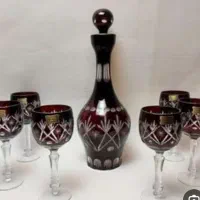 تنگ جام اگرمن بستنی خوری سرمه ای با سینی نو