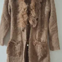 کاپشن چرم مشکی پالتو خز|کفش و لباس بچه|مشهد, شیرودی|دیوار