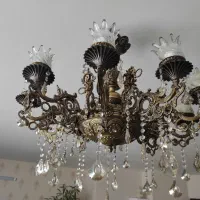 فروش  فوری لوستر۱۰شاخه ۱۰/۵۰۰ م و۲تا دیوارکوب ۲م