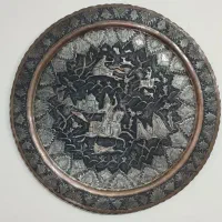 سینی مسی امضای استاد ملکوتی