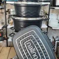 سرویس قابلمه 12 پارچه چدن گرانیت نالینو|ظروف پختوپز|فردیس, شهرک ارم|دیوار