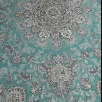 ۲تخته فرش ۹متری و۲عددپادری رنگ فیروزهای|فرش|تهران, خاوران|دیوار