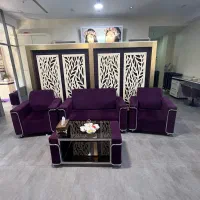 فروش مبل اداری ۵ تیکه به همراه میز شیشه ای