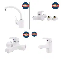 ست 4تیکه شیرالات پلیمری اهرمی عماد