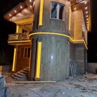 استاد کار نمای ساختمان مدرن رومی کاشی کاری