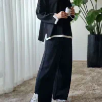 ست بافت چاکدار ماهلین