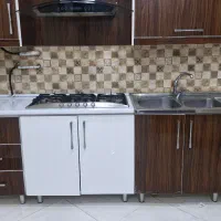 کابینت های گلس دسته دوم سالم با هود،سینک و گاز