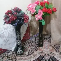 گلدون ۲ عدد همراه با گل|گل مصنوعی|شاهین‌شهر, فردوسی|دیوار