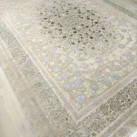 فرش طرح ابریشمی/۱۲۰۰شانه کاملا نو و آک/۱۲متری