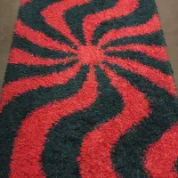 فرش مدل ماکارونی به همراه پادری