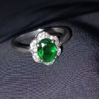 انگشتر نقره زمرد اصل