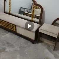 سرویس چوب کامل تخت و دراور|تخت و سرویس خواب|ساوه, |دیوار