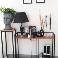 کنسول و میز بارترکیبی چوب و فلز قیمت آگهی واقعیه