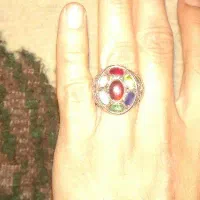 انگشتر نقره هفت سنگ