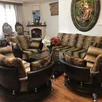 میلمان راحتی چرمی و پارچه ی