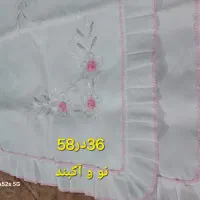 رومیزی رو پشتی سنتی آستردار ، رو متکا گلدوزی نونو|پرده، رانر، رومیزی|تهران, امین حضور|دیوار