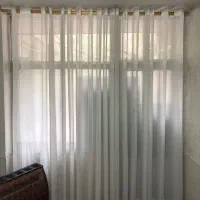 پرده حریر  سفید اکلیلی