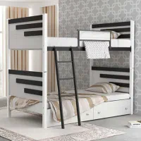 تخت دوطبقه فلزی چوبی|تخت و سرویس خواب|تبریز, |دیوار