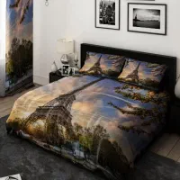 سرویس لحاف و روتختی ۲ نفره طرح برج ایفل