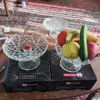 هدیه روز زن و مادر بلور پایه دار دوطبقه زیبا|ظروف سرو و پذیرایی|اصفهان, گلزار|دیوار