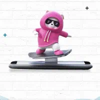 گجت پارک فون خودرو مدل خرس اسکیت سوار