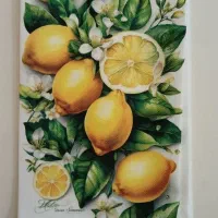 دستمال آشپزخانه قلم آبی