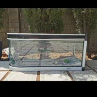 آکواریوم خم طرح u به همراه میز