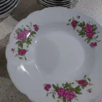 سرویس غذاخوری گل قرمزی|ظروف سرو و پذیرایی|لاهیجان, فیاض|دیوار